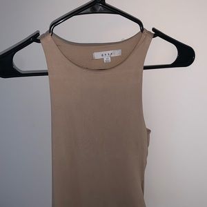 Size XS tan bodysuit